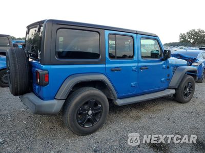 Trzecie zdjęcie samochodu z tyłu: 2021 JEEP WRANGLER UNLIMITED SPORT VIN:1C4HJXDG8MW839610 - miniatura