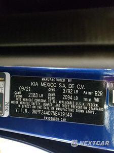 Zdjęcie 12 z 12 samochodu: 2022 KIA FORTE FE VIN:3KPF24AD7NE419149 - miniatura