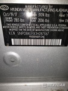 Zdjęcie 12 z 12 samochodu: 2018 HYUNDAI ELANTRA SEL VIN:5NPD84LFXJH287367 - miniatura