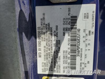 Zdjęcie 12 z 14 samochodu: 2016 FORD FUSION SE PHEV VIN:3FA6P0PU3GR357140 - miniatura