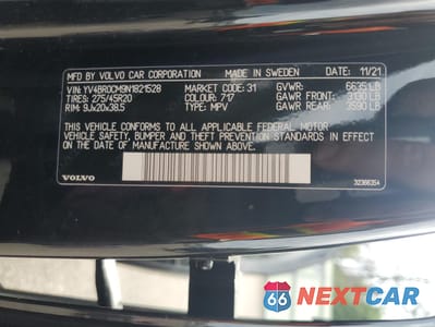 Zdjęcie 13 z 16 samochodu: 2022 VOLVO XC90 T8 RECHARGE R-DESIGN VIN:YV4BR0CM9N1821528 - miniatura