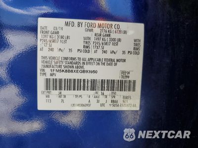 Zdjęcie 13 z 13 samochodu: 2014 FORD EXPLORER VIN:1FM5K8B8XEGB93950 - miniatura