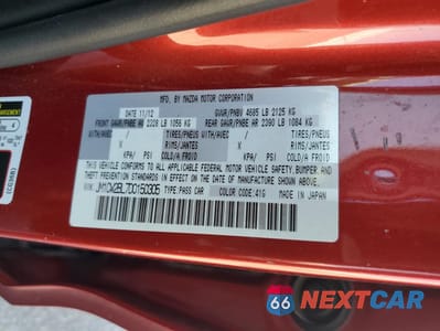 Zdjęcie 13 z 13 samochodu: 2013 MAZDA 5 VIN:JM1CW2BL7D0150305 - miniatura