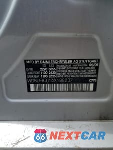 Zdjęcie 12 z 13 samochodu: 2006 MERCEDES-BENZ E 500 4MATIC VIN:WDBUF83J16X188237 - miniatura