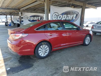 Trzecie zdjęcie samochodu z tyłu: 2016 HYUNDAI SONATA HYBRID VIN:KMHE24L19GA012062 - miniatura
