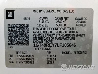 Zdjęcie 13 z 13 samochodu: 2020 GMC SIERRA K2500 DENALI VIN:1GT49REY7LF105646 - miniatura