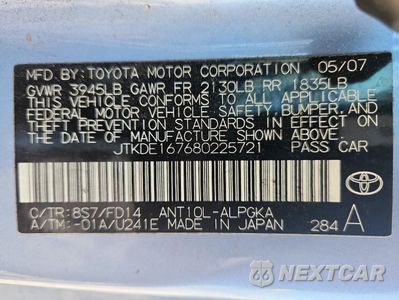 Zdjęcie 12 z 12 samochodu: 2008 TOYOTA SCION TC VIN:JTKDE167680225721 - miniatura