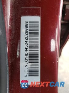 Zdjęcie 12 z 12 samochodu: 2002 HYUNDAI ELANTRA GLS VIN:KMHDN45D42U260866 - miniatura