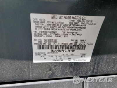 Zdjęcie 13 z 13 samochodu: 2016 FORD TAURUS LIMITED VIN:1FAHP2F87GG129450 - miniatura
