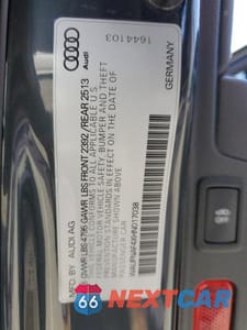 Zdjęcie 12 z 12 samochodu: 2017 AUDI A4 PRESTIGE VIN:WAUFNAF4XHN017038 - miniatura