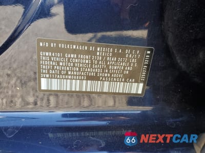 Zdjęcie 13 z 16 samochodu: 2017 VOLKSWAGEN GOLF S VIN:3VW117AU6HM068093 - miniatura