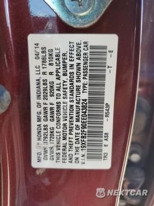 Zdjęcie 13 z 13 samochodu: 2014 HONDA CIVIC EXL VIN:19XFB2F90EE043824 - miniatura