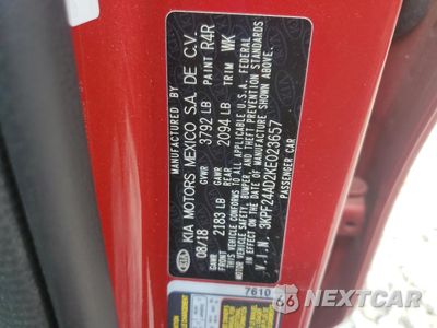 Zdjęcie 12 z 12 samochodu: 2019 KIA FORTE FE VIN:3KPF24AD2KE023657 - miniatura