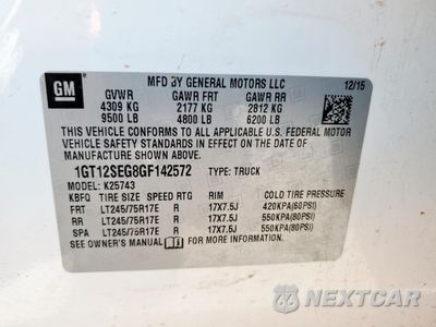 Zdjęcie 12 z 12 samochodu: 2016 GMC SIERRA K2500 SLE VIN:1GT12SEG8GF142572 - miniatura