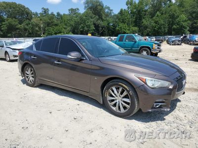 Czwarte zdjęcie samochodu z boku: 2014 INFINITI Q50 BASE VIN:JN1BV7AR8EM684315 - miniatura
