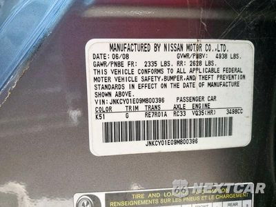Zdjęcie 13 z 13 samochodu: 2009 INFINITI M35 BASE VIN:JNKCY01E09M800396 - miniatura