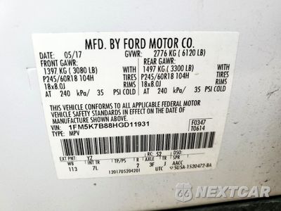 Zdjęcie 14 z 15 samochodu: 2017 FORD EXPLORER VIN:1FM5K7B88HGD11931 - miniatura