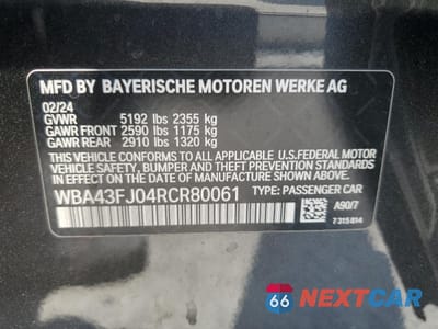 Zdjęcie 12 z 12 samochodu: 2024 BMW 530 I VIN:WBA43FJ04RCR80061 - miniatura