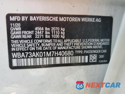 Zdjęcie 12 z 12 samochodu: 2021 BMW 228XI VIN:WBA73AK01M7H40680 - miniatura