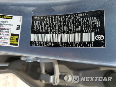 Zdjęcie 12 z 12 samochodu: 2020 TOYOTA COROLLA LE VIN:5YFEPRAE3LP104752 - miniatura