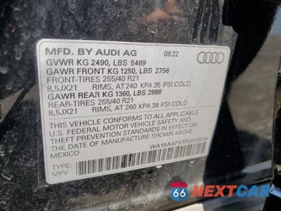 Zdjęcie 13 z 14 samochodu: 2023 AUDI Q5 SPORTBACK PRM PLS 45 VIN:WA15AAFY7P2015934 - miniatura