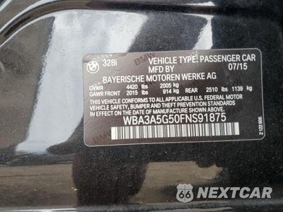 Zdjęcie 13 z 13 samochodu: 2015 BMW 328 I VIN:WBA3A5G50FNS91875 - miniatura
