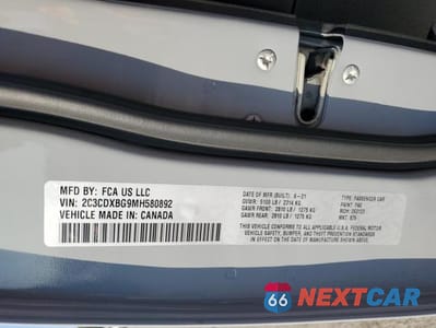 Zdjęcie 12 z 12 samochodu: 2021 DODGE CHARGER SXT VIN:2C3CDXBG9MH580892 - miniatura