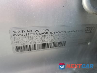 Zdjęcie 12 z 12 samochodu: 2006 AUDI A6 3.2 QUATTRO VIN:WAUDH74F46N099268 - miniatura