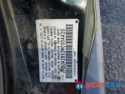 Zdjęcie 12 z 12 samochodu: 1998 ACURA 2.5TL VIN:JH4UA2653WC004420 - miniatura