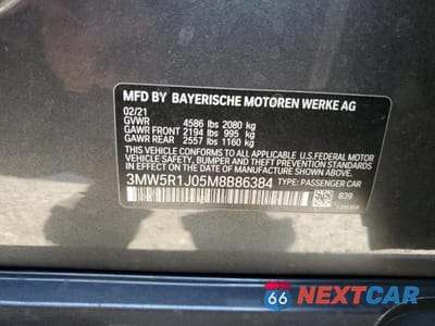 Zdjęcie 13 z 13 samochodu: 2021 BMW 330I VIN:3MW5R1J05M8B86384 - miniatura