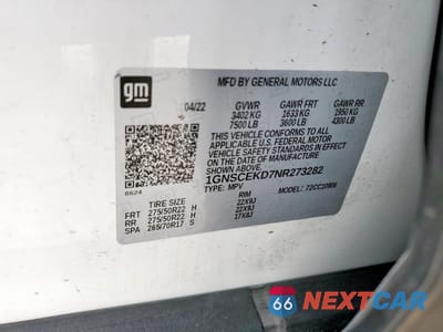 Zdjęcie 13 z 16 samochodu: 2022 CHEVROLET SUBURBAN C1500 RST VIN:1GNSCEKD7NR273282 - miniatura