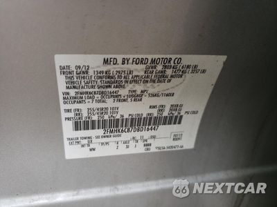 Zdjęcie 12 z 14 samochodu: 2013 FORD FLEX SEL VIN:2FMHK6C87DBD16447 - miniatura