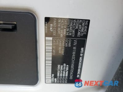 Zdjęcie 13 z 13 samochodu: 2021 MERCEDES-BENZ SPRINTER 2500 VIN:W1W40CHY4MT056240 - miniatura