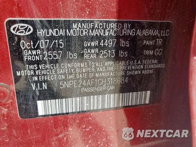 Zdjęcie 13 z 13 samochodu: 2016 HYUNDAI SONATA SE VIN:5NPE24AF1GH318684 - miniatura