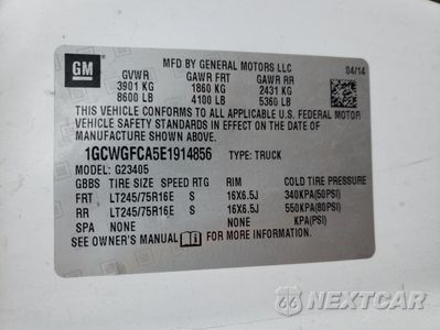 Zdjęcie 13 z 13 samochodu: 2014 CHEVROLET EXPRESS G2500 VIN:1GCWGFCA5E1914856 - miniatura