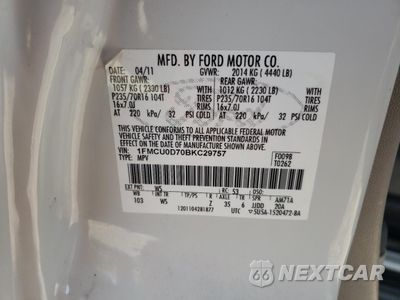 Zdjęcie 13 z 13 samochodu: 2011 FORD ESCAPE XLT VIN:1FMCU0D70BKC29757 - miniatura