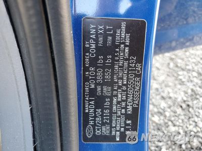 Zdjęcie 12 z 14 samochodu: 2005 HYUNDAI ELANTRA GLS VIN:KMHDN46D55U011432 - miniatura