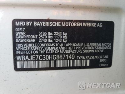 Zdjęcie 12 z 12 samochodu: 2017 BMW 540 XI VIN:WBAJE7C30HG887149 - miniatura