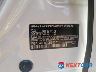 Zdjęcie 12 z 14 samochodu: 2013 BMW 640 I VIN:WBA6A0C52DDZ03731 - miniatura