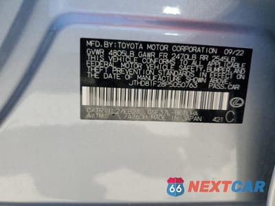 Zdjęcie 12 z 13 samochodu: 2023 LEXUS IS 300 VIN:JTHD81F28P5050763 - miniatura