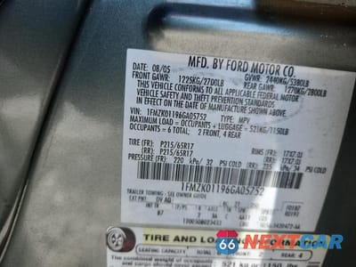 Zdjęcie 13 z 13 samochodu: 2006 FORD FREESTYLE SE VIN:1FMZK01196GA05752 - miniatura