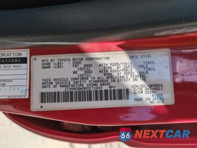 Zdjęcie 13 z 13 samochodu: 1991 TOYOTA 4RUNNER VN39 SR5 VIN:JT3VN39W5M0071043 - miniatura