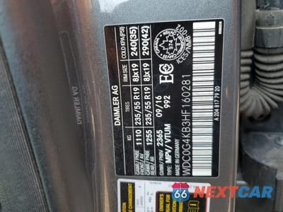 Zdjęcie 14 z 14 samochodu: 2017 MERCEDES-BENZ GLC 300 4MATIC VIN:WDC0G4KB3HF160281 - miniatura
