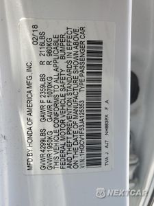 Zdjęcie 13 z 15 samochodu: 2018 HONDA ACCORD EXL VIN:1HGCV1F53JA125353 - miniatura