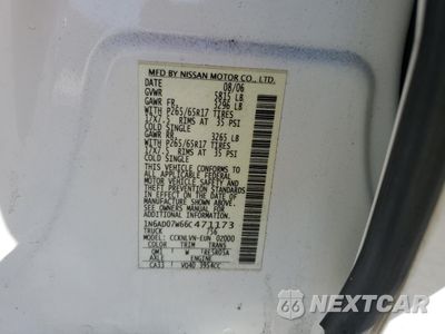 Zdjęcie 12 z 14 samochodu: 2006 NISSAN FRONTIER CREW CAB LE VIN:1N6AD07W66C471173 - miniatura