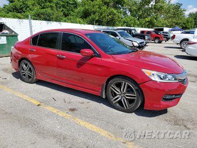 Czwarte zdjęcie samochodu z boku: 2017 HONDA ACCORD SPORT VIN:1HGCR2F58HA134599 - miniatura
