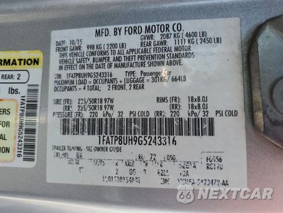 Zdjęcie 13 z 13 samochodu: 2016 FORD MUSTANG VIN:1FATP8UH9G5243316 - miniatura