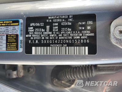 Zdjęcie 13 z 14 samochodu: 2022 KIA K5 LXS VIN:5XXG14J20NG152806 - miniatura