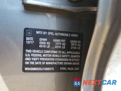 Zdjęcie 12 z 12 samochodu: 2018 BUICK REGAL PREFERRED II VIN:W04GM6SXXJ1088075 - miniatura