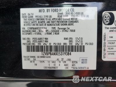Zdjęcie 12 z 12 samochodu: 2014 FORD MUSTANG VIN:1ZVBP8AMXE5319384 - miniatura